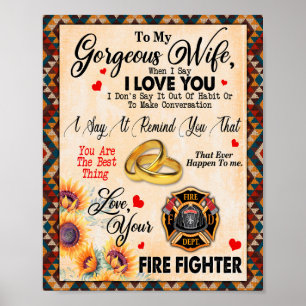 Ehefrau  Brief an meine Ehefrau Liebe von Husband Poster