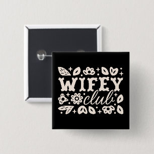 Ehefrau Club Crew Squad Cowgirl Western Schwarz Button