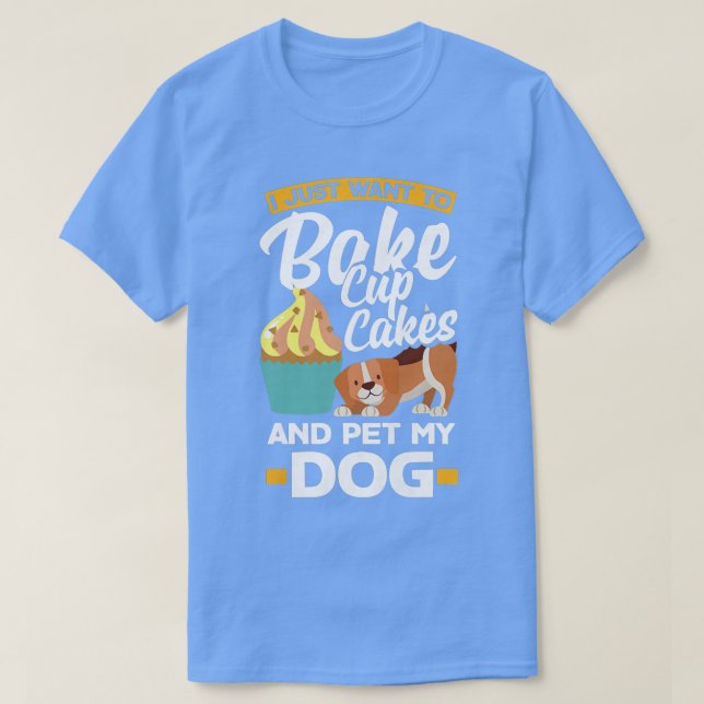 Ehefrau Cupcake Baking Dog Eigentümer T-Shirt (Design vorne)