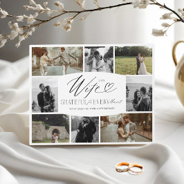 Ehefrau dankbar für jeden Augenblick FotoCollage Fotoplatte