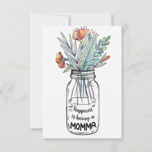 Ehefrau Das Glück der Kunst ist ein Mama Dankeskarte