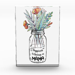 Ehefrau Das Glück der Kunst ist ein Mama Fotoblock