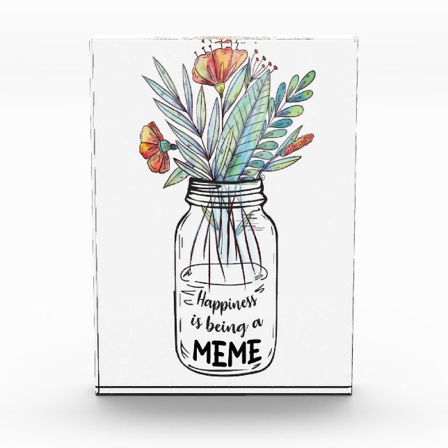 Ehefrau Das Glück der Kunst ist ein Meme Fotoblock (Vorderseite)