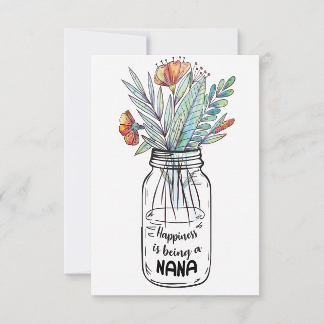 Ehefrau Das Glück der Kunst ist eine Nana Dankeskarte (Vorderseite)