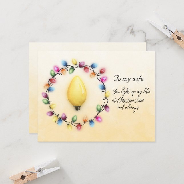 Ehefrau, dass du mein Leben zur Weihnachtszeit bel (Vorderseite/Rückseite Beispiel)