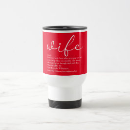 Ehefrau Definition Elegante Script Liebe Herz Rot Reisebecher