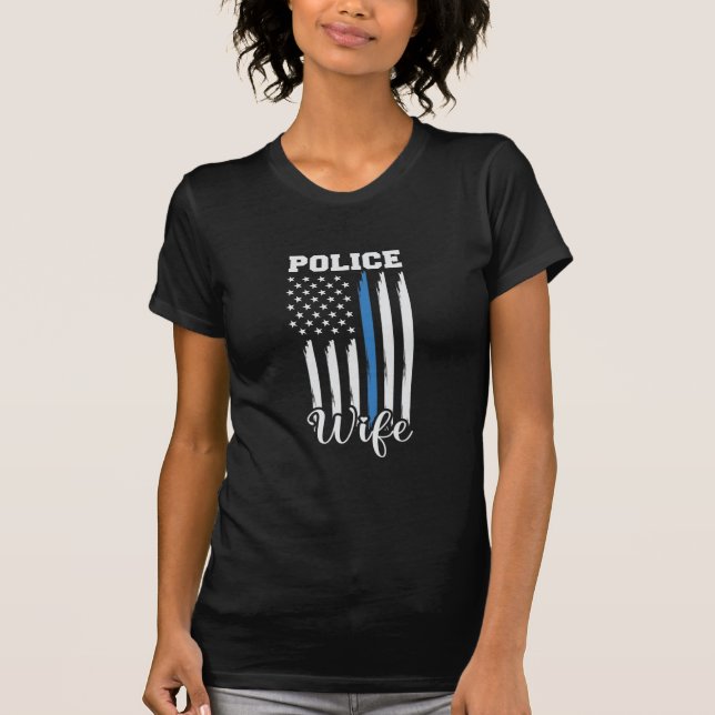 Ehefrau der amerikanischen Polizei T-Shirt (Vorderseite)