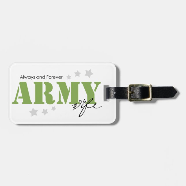 Ehefrau der Armee - Immer und für immer Gepäckanhänger (Vorderseite horizontal)