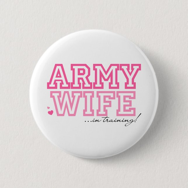 Ehefrau der Armee in der Ausbildung Button (Vorderseite)