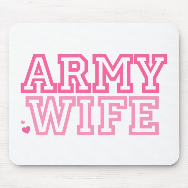 Ehefrau der Armee (rosa) Mousepad (Vorne)