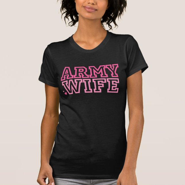 Ehefrau der Armee (rosa) T-Shirt (Vorderseite)