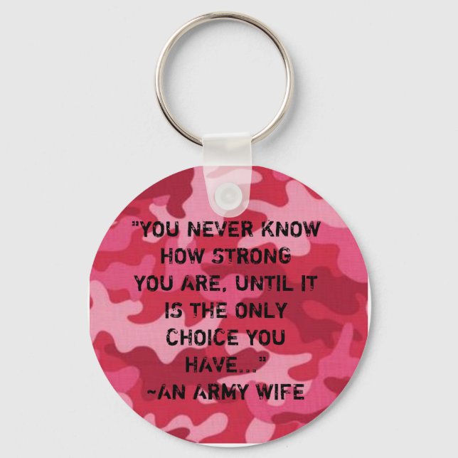 Ehefrau der Armee... stark Schlüsselanhänger (Vorderseite)