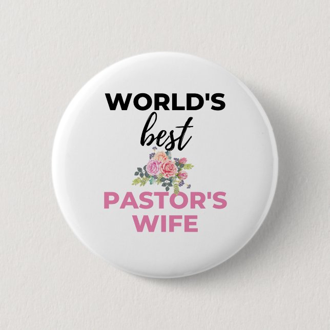Ehefrau der besten Pastoren der Welt Button (Vorderseite)