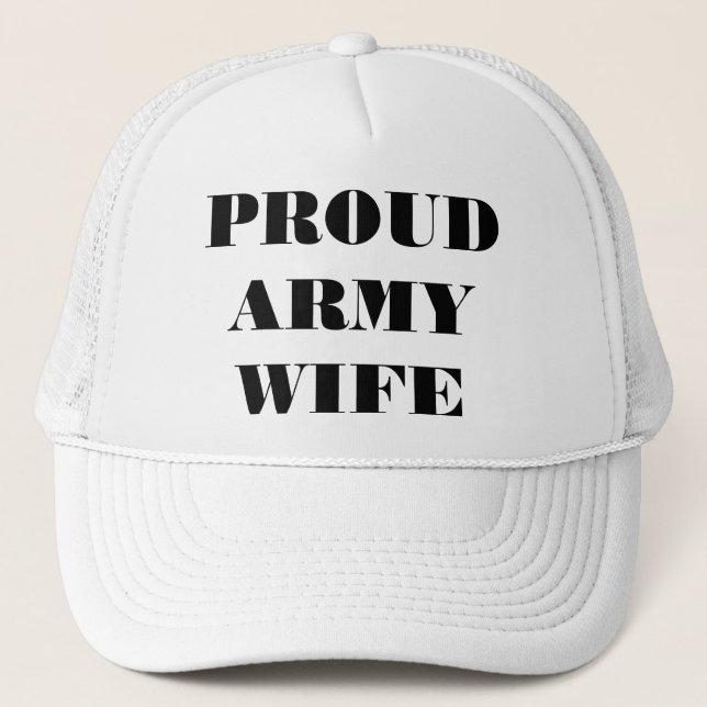 Ehefrau der Hat-Proud-Armee Truckerkappe (Vorderseite)