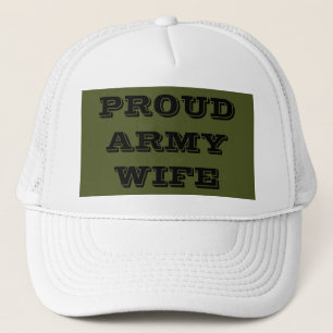 Ehefrau der Hat-Proud-Armee Truckerkappe
