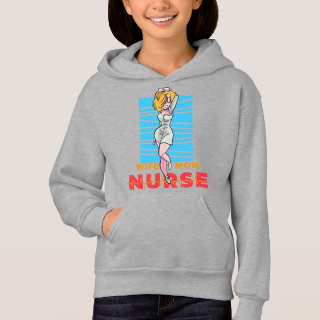 Ehefrau der Krankenversicherung Mama Hoodie (Vorderseite)