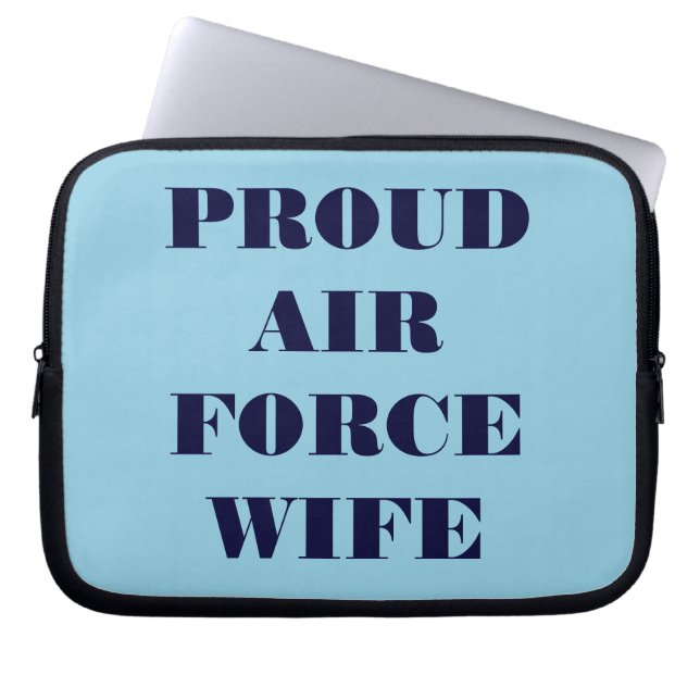 Ehefrau der Laptop Sleeve Proud Air Force (Vorderseite)