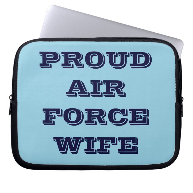 Ehefrau der Laptop Sleeve Proud Air Force (Vorderseite)