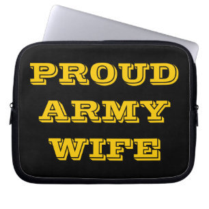 Ehefrau der Laptop Sleeve Proud Army