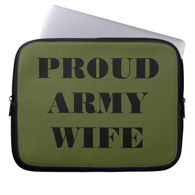 Ehefrau der Laptop Sleeve Proud Army (Vorderseite)