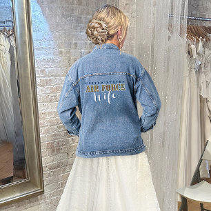 Ehefrau der Luftstreitkräfte - Geschenk für militä Jeansjacke