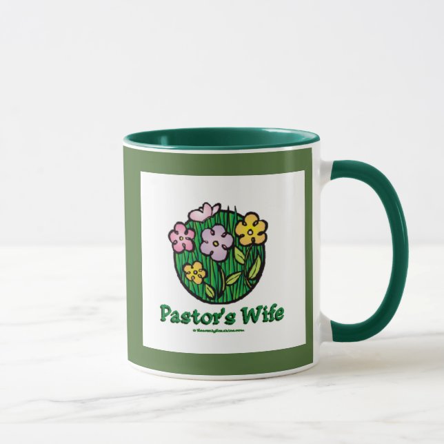 Ehefrau der Pastoren - Blumen Tasse (Rechts)