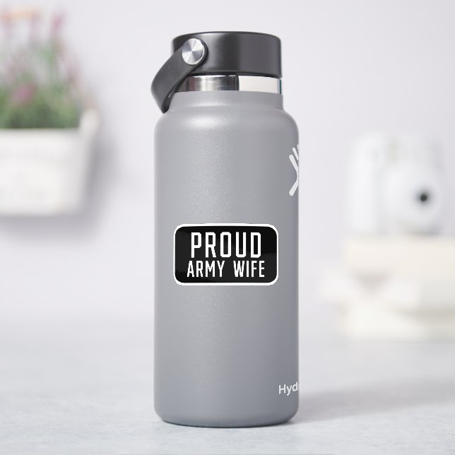 Ehefrau der Proud-Armee Aufkleber (HydroFlask)