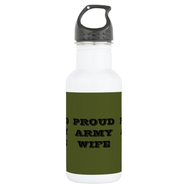 Ehefrau der Proud-Armee Edelstahlflasche (Vorderseite)