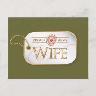 Ehefrau der rosa Proud-Armee Postkarte