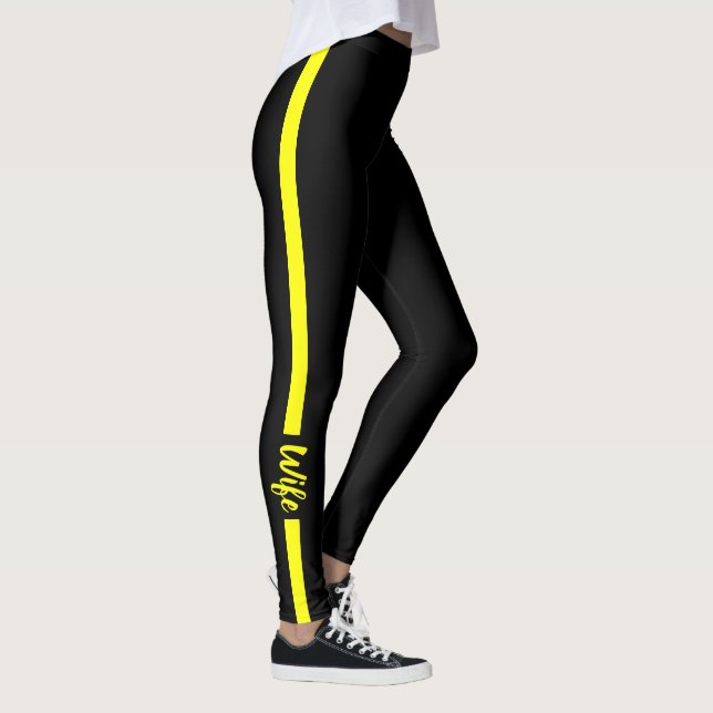 Ehefrau der Thin-Gelb-Linie Leggings (Rechts)