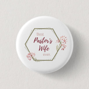Ehefrau des besten Pastors je Inspirationsgeschenk Button