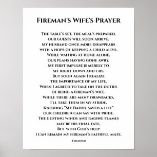 Ehefrau des Feuermanns Poster