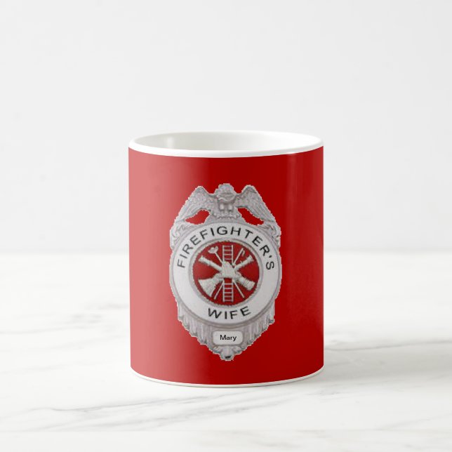 Ehefrau des Feuerwehrmanns Kaffeetasse (Mittel)