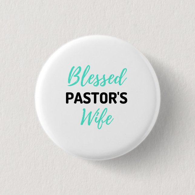 Ehefrau des gesegneten Pastors bl Button (Vorderseite)