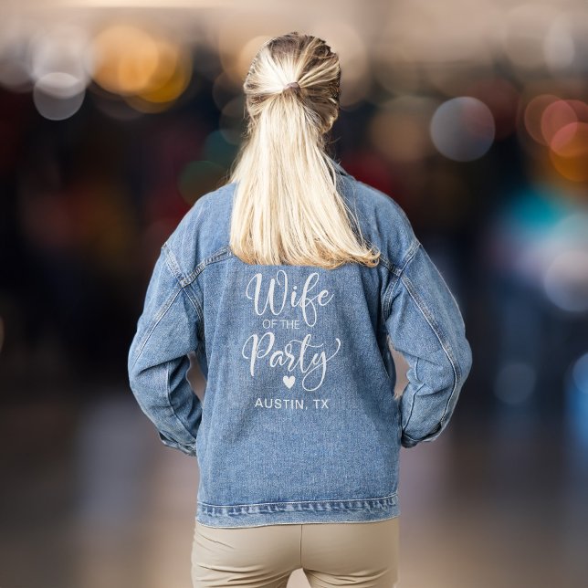 Ehefrau des Party Austin Junggeselinnen-Abschieds Jeansjacke (Celebrate your last fling before the ring in style & add some flair to your bachelorette party look)