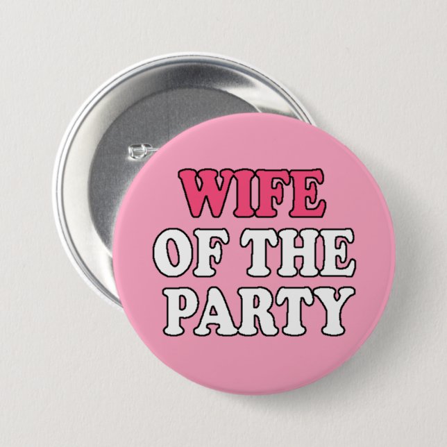 Ehefrau des Party Bachelorette Button (Vorne & Hinten)