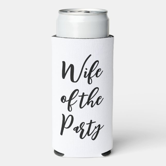 Ehefrau des Party Bachelorette Weekend Hen Party Selters Dosenkühler (Seltzer Rückseite)