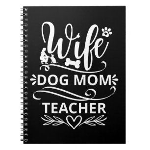 Ehefrau Dog Mama Lehrer Funny Dog Liebhaber Notizblock