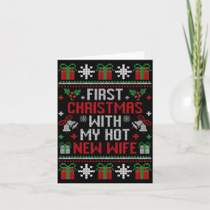 Ehefrau Ehemann erstes Weihnachten Frisch verheira Karte