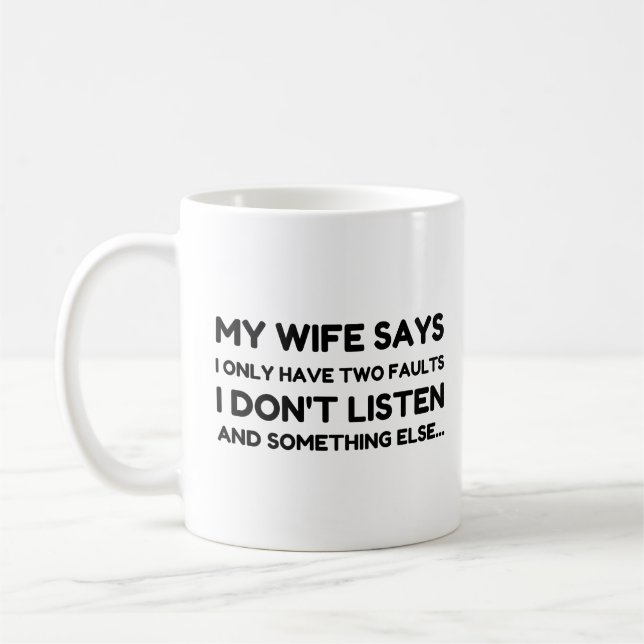 Ehefrau Ehemann Zwei Fehler Kaffeetasse (Links)