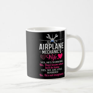 Ehefrau eines Flugzeugmechanikers für die Flugzeug Kaffeetasse