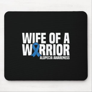 Ehefrau eines Warrior Blue Ribbon Alopezie Bewusst Mousepad