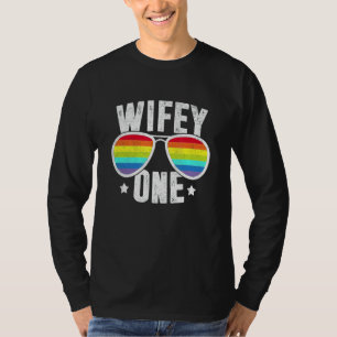 Ehefrau Eins Zwei Brücken Lgbt Lesbian Wedding Rai T-Shirt