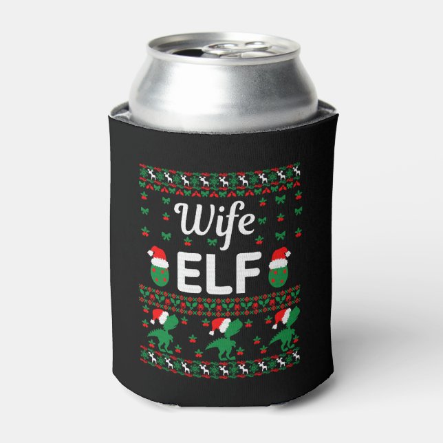 Ehefrau elf Weihnachtssüßer Dosenkühler (Kanne Vorderseite)
