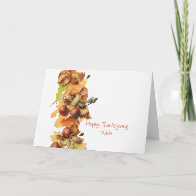 Ehefrau Erntedank Card Feiertagskarte (Vorderseite)