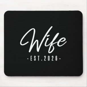 Ehefrau est 2026 verheiratet Flitterwochen Braut F Mousepad