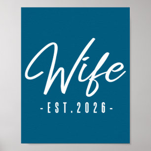 Ehefrau est 2026 verheiratet Flitterwochen Braut F Poster