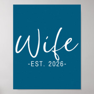 Ehefrau est 2026 verheiratet Flitterwochen Hochzei Poster