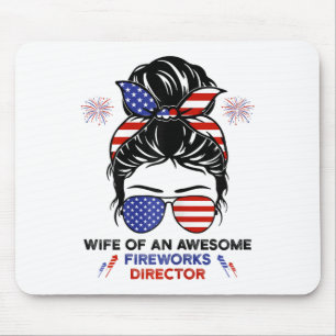 Ehefrau Fireworks Director - Funny US 4. Juli Gi Mousepad