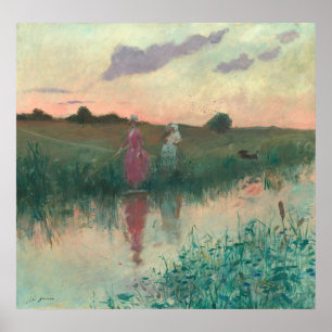 Ehefrau Fishing des Künstlers - Jean-Louis Forain  Poster